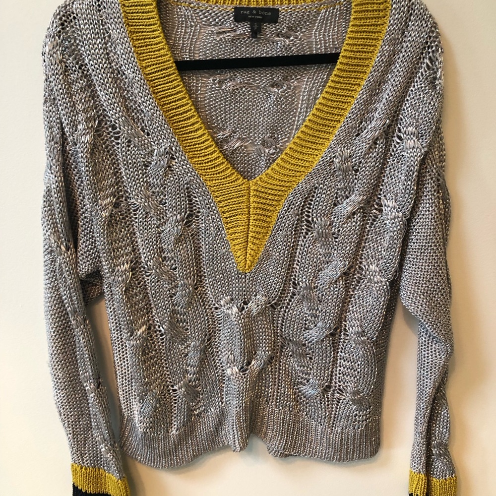 Rag and Bone metallic sweater